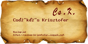 Csókás Krisztofer névjegykártya