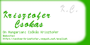 krisztofer csokas business card